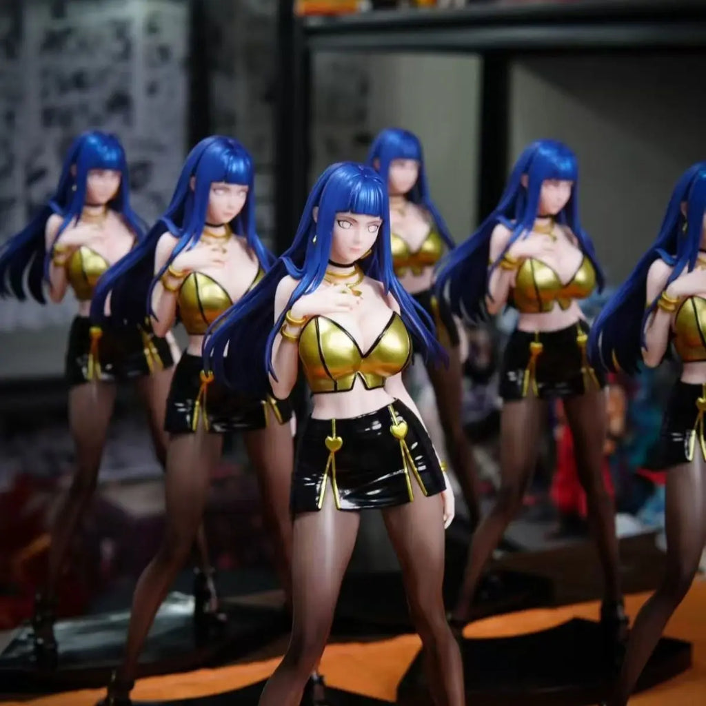 Naruto Crown Princess Hyuga Hinata Anime figures 35cm Can be move Double-headed be Exchangeable Battle stance PVC Collect toys
