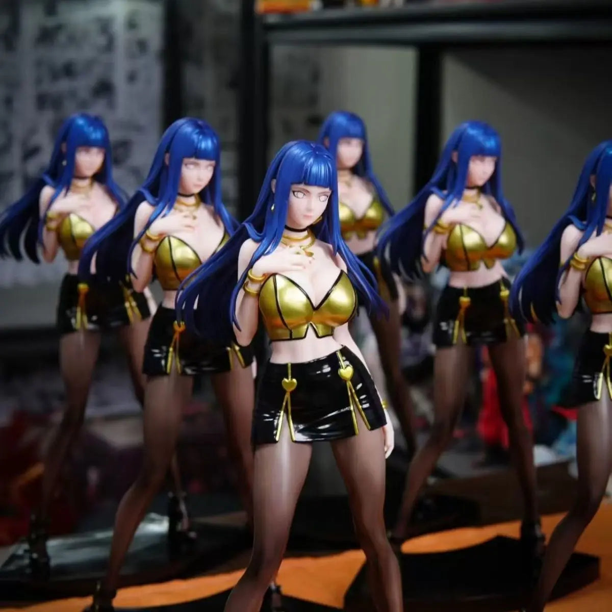 Naruto Crown Princess Hyuga Hinata Anime figures 35cm Can be move Double-headed be Exchangeable Battle stance PVC Collect toys