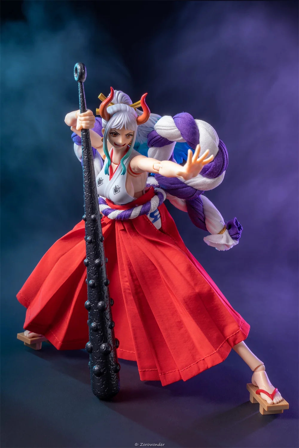 【Hohe Qualität] SHF 1/12 Maßstab Piratenkönig Yamato Roter langer Faltenrock mit Schleifenknoten Modell für 6" Actionfigurenkörper