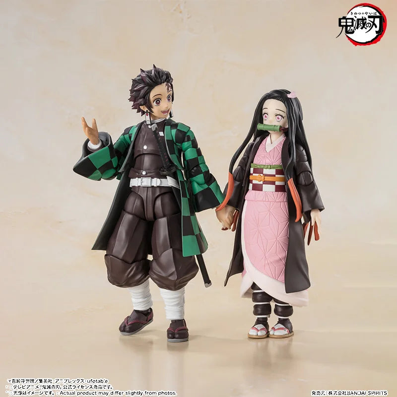 Bandai Original Echte Figur Dämon Slayer Modell Kit SHF Kamado Tanjirou Sammlung Action Figur Modell kinder Spielzeug Geschenke