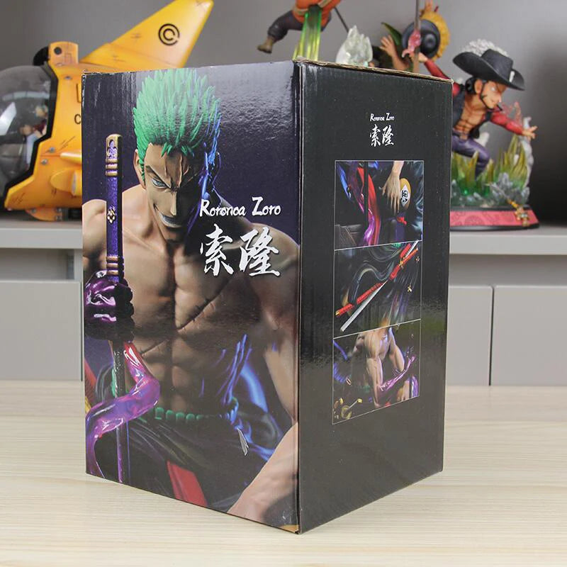 One Piece Zoro 15cm Figuren Roronoa Zoro mit 2 Köpfen Anime Figur PVC Statue Modell Schreibtisch Sammlung Puppe Dekoration Spielzeug Geschenke