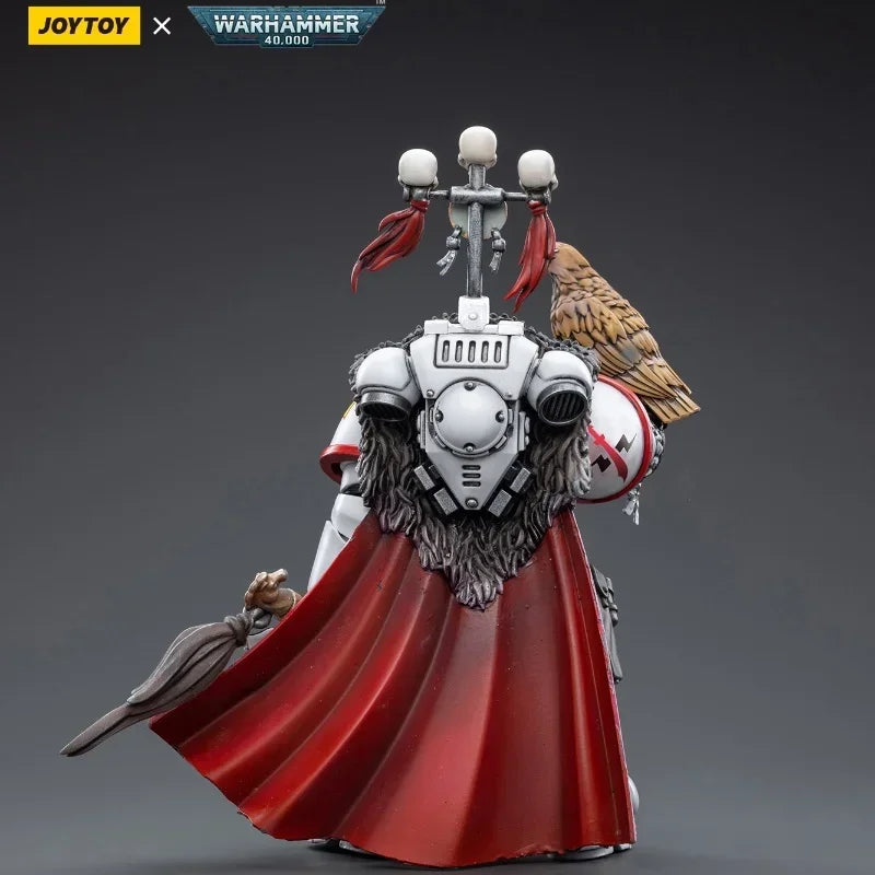 JOYTOY Warhammer 40k 1/18 Action Figures White Scars Captain Kor'sarro Khan Assault Intercessor Combat Bike Anime Military Model