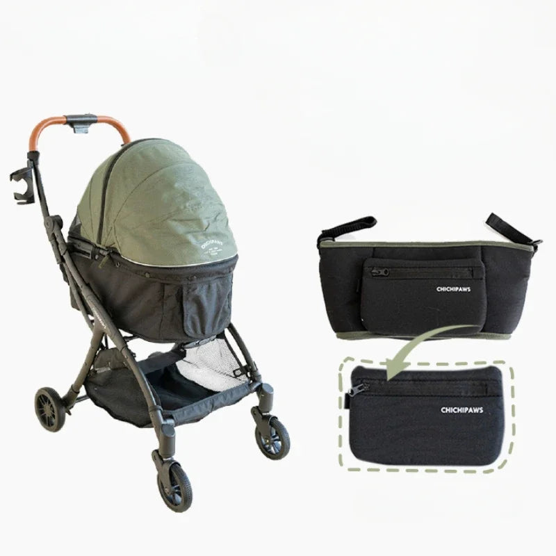 Lightweight Foldable Pet Stroller Small Dog Stroller Multifunctional Pet Stroller Ventilated and Breathable Pet Car
