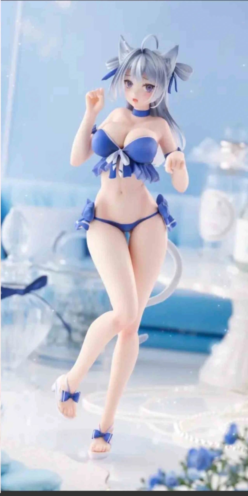 Bearpanda Bunny Girl Asanagi Rin Xiya 3D Crystal Eye Temperature Paint Kawaii Garage Kit Creative Scene Models Classic Anime Toy