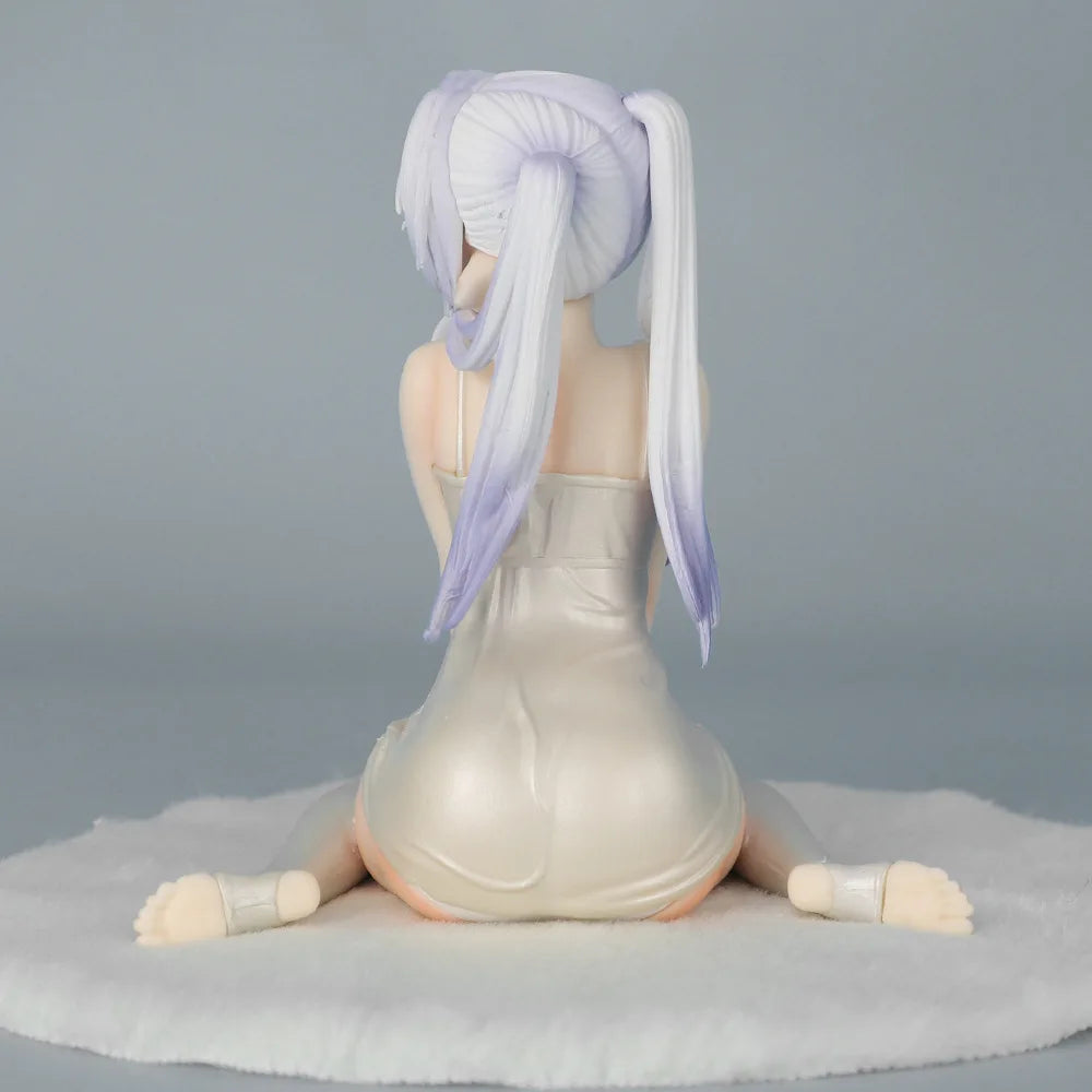 Frieren Beyond Journey'S End Kneeling Action Figure With Blanket White Stockings Statue Collectible Model Desktop Ornament Gifts