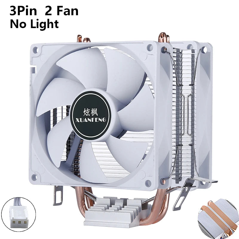 XUANFENG CPU Cooler Fan Computer x79 x99 Processor 2/4/6 Heat pipe 4pin/PWM Compatible LGA2011-3 2066 115x 1200 1700 AMD AM4 AM5