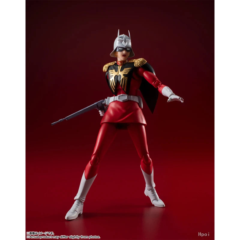 Genuine Brand New and Unopened Bandai Banpresto S.h.figuarts Mobile Suit Gundam Char Aznable Anime Action Figures Model 15.5Cm