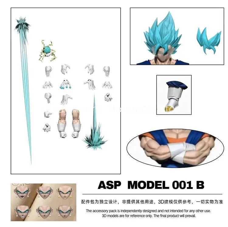 M-unitStudioVegito figura Dragon Ball Super Saiyan Dios Vegito Oni-mascarado Nightwalker Anime figuras de acción modelo juguetes