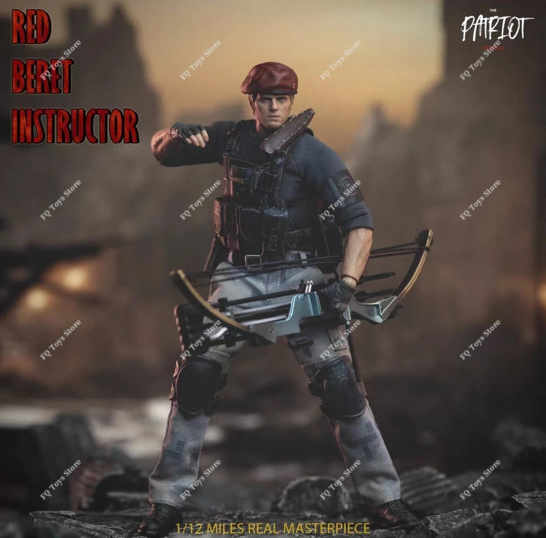 In Stock Patriot Studio 1/12 Scale H.C.F Undercover Red Beret Instructor Jack Crowsa 1.0 Full Set 6in Action Figure Model