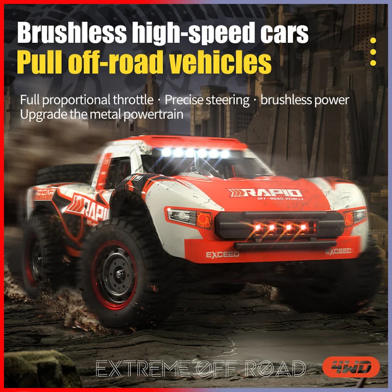 Rc Кола Off Road 4x4 50 км/ч или 75 км/ч Високоскоростна безчеткова моторна Monster Truck 1/16 Пустинни/Снежни състезателни колички за дрифт играчки за момчета