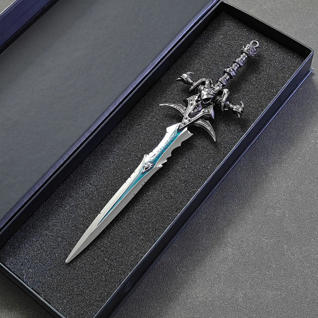 Warcraft WOW Peripheral Lich King Shadow of Sorrow Frostmourne Weapon Model Metal Toy Ornament Sending Children To Friends