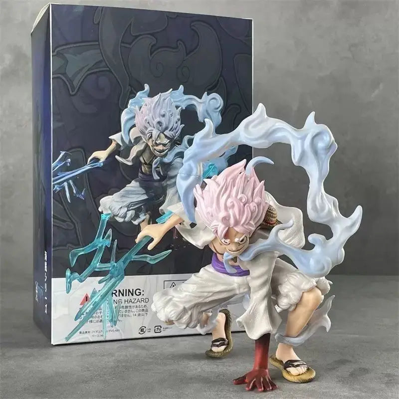 19cm Anime Luffy One Piece Gear 5 Action Figure Nika Sun God Pvc Collectible Gk Statue Model Decoration Toy For Fans