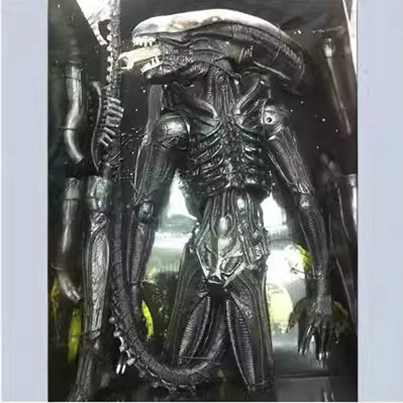 New 18inch Alien Horror Halloween 1979 transparent skull Warrior alien battle reverse alien movable doll model figurine desktop