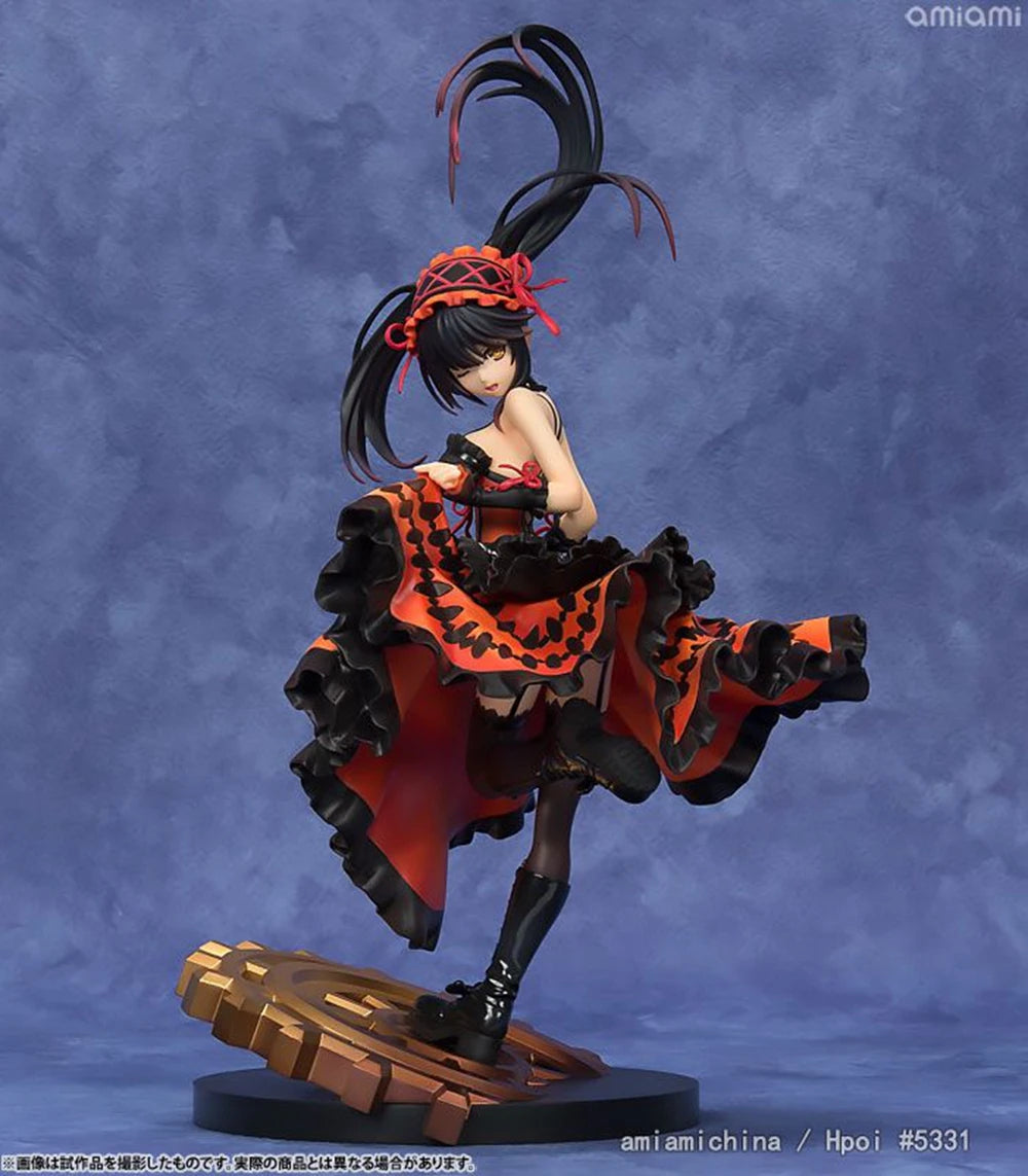 28CM Popular Anime Date A Live II Tokisaki Kurumi 1/8 Edition Beautiful Girl Model PVC Collection Static Toys Doll