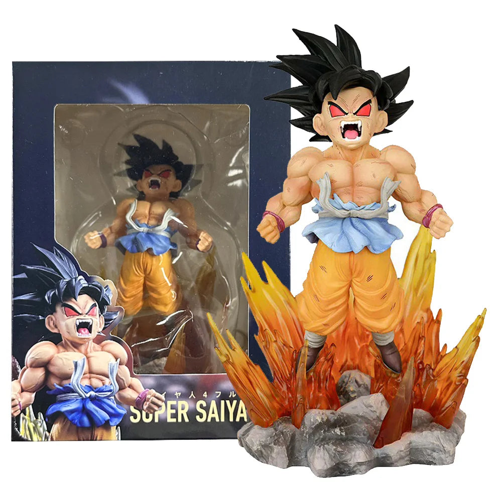 19CM Аниме Dragon Ball Son Goku Фигура Червени очи Модел Кукла Dragon Ball Играчка Екшън Фигурка PVC Седнало Положение Earth Dragon Ball
