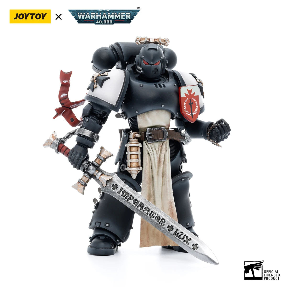 [НАЛИЧНОСТ] JOYTOY Warhammer 40K 1/18 Екшън фигурка Black Templars The Emperors Champion Rolantus Аниме фигурки Играчки Модел
