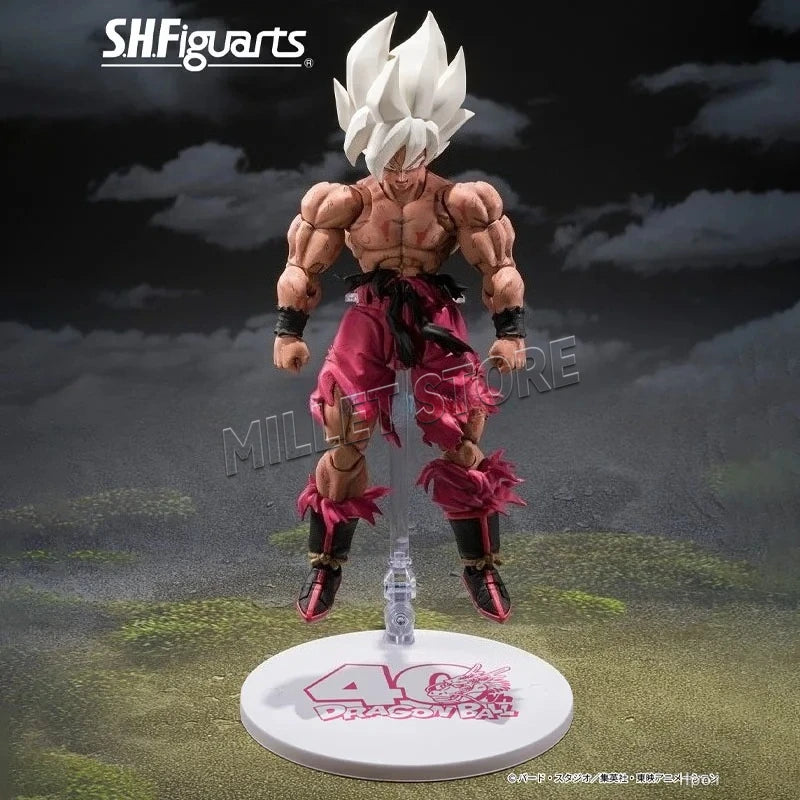 Original Box BANDAI S.H.Figuarts DRAGON BALL SUPER SAIYAN SON GOKU GENKIDAMATSURI EDITION SHF Action Figure Model Gift for Kids