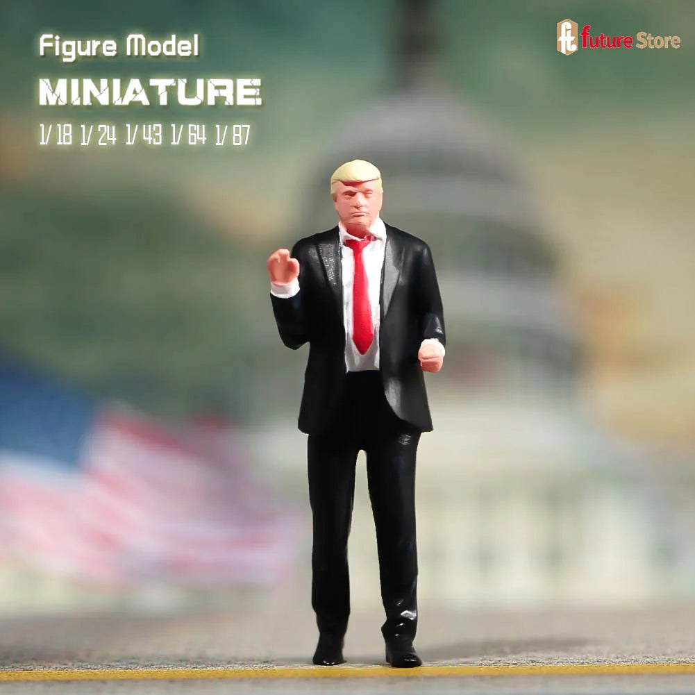 In Stock 1/87 1/64 1/43 1/24 1/18 Male President Bodyguard Miniature Figure Mini Diorama Resin Model Street Scene Prop Toy
