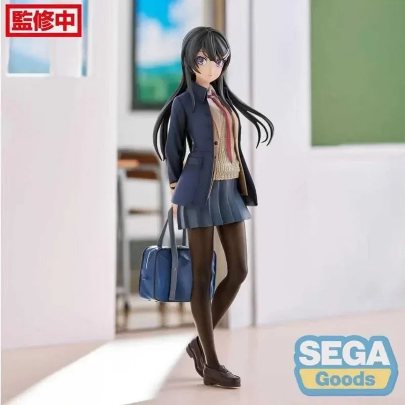Auf Lager Original Echtes SEGA Rascal Träumt Nicht Von Bunny Girl 18cm Sakurajima Mai Anime Abbildung Modell Spielzeug Sammlung geschenke