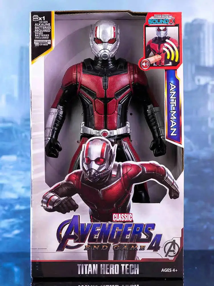30cm Hot Marvel Avengers Toy Thanos Hulk Spiderman Iron Man Captain America Thor Black Panther With Sound And Light Action Toys