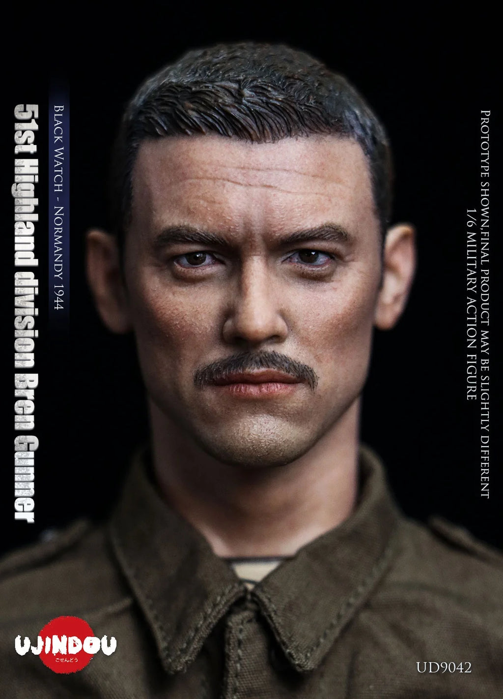 UJINDOU UD9042 1/6 WWII 51st Highland division Bren Gunner Action Figure Model