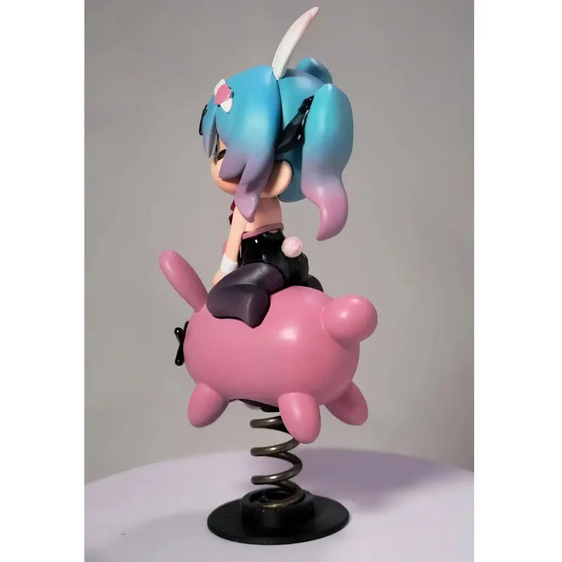 Hatsune Miku Rabbit Hole Gk Figure Q Version Chibi Anime Peripheral Ornament Desktop Car Decor Trendy Toy Adult Gift