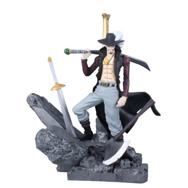 17CM ONE PIECE Anime Figures Dracule Mihawk Top Decisive Battle Action Figure PVC Model Toys Collection Ornaments Doll Fans Gift