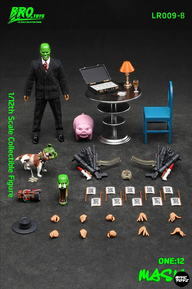 In Stock BROTOYS LR009 The Mask Stanley Ipkiss Movability Model Toys Collection Cloth Clothing 1/12th Scale Collectible Figure