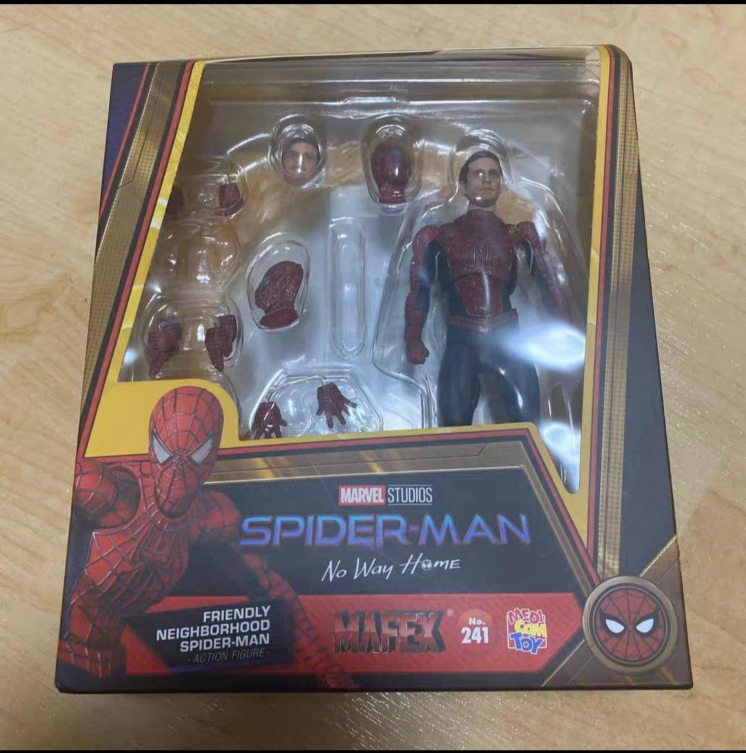 In Stock Medicon Toy Mafex 241 Tobey Maguire Spider Man No Way Home Friendly Action Figure Collectible Toy Gift
