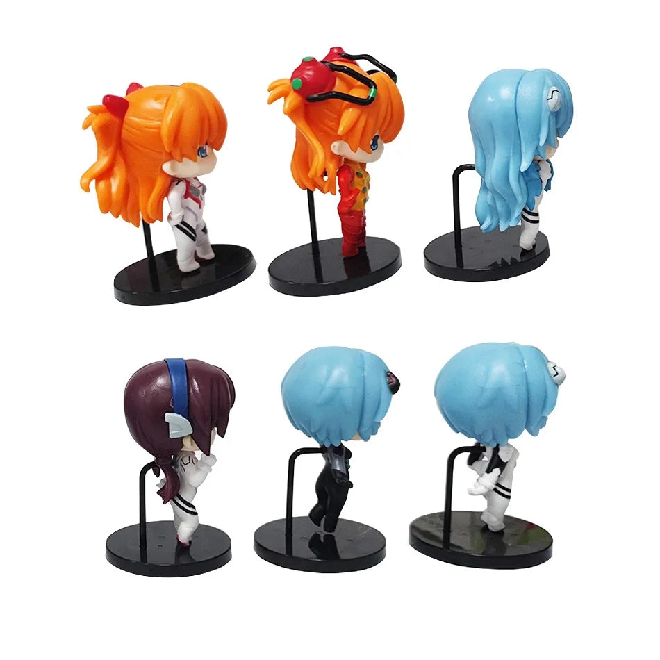 New q-version Anime Genesis Evangelion Figure EVA Ayanami Rei Asuka PVC Model Chassis Desktop Ornament Gift Doll Toy Hot