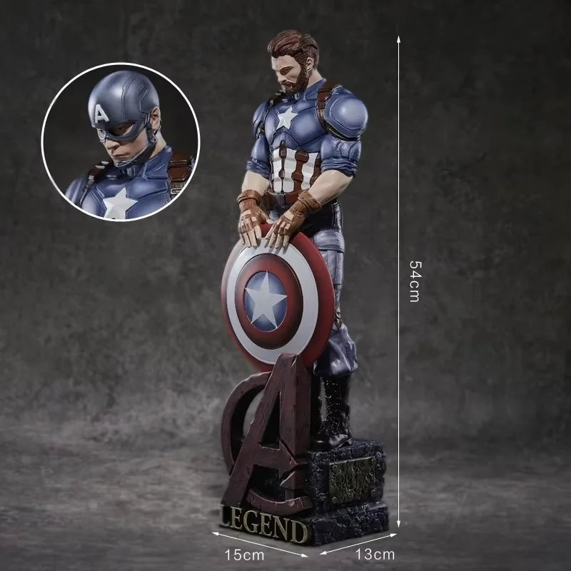 54 cm Filmfigur Captain America Avengers Iron Man Ornamente Exquisite und lebensechte Sammlung Modell Desktop-Dekor Jungen Geschenke