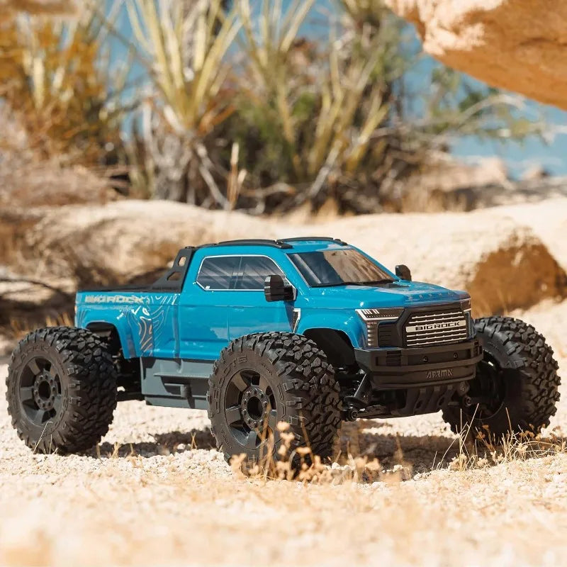 home.1/10 Big Rock 4X4 223S BLX BRUSHLESS Street Truck RTR with DSC, (Blue), ARA4312V4T3