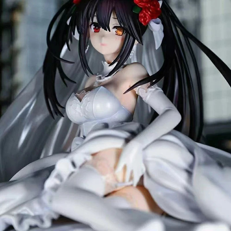 Kdcolle Date A Live Kurumi Wedding Dress Anime Figure Date A Bullet Yatogami Tohka Action Figure Collectible Model Toy Gift