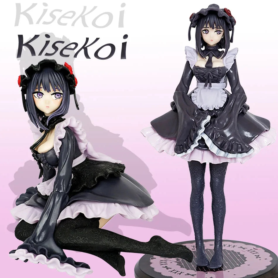 19 см My Dress-Up Darling Аниме екшън фигурка - Черна прислужница Костюм Kitagawa Marin Shizuku Kuroe Фигурка Колекция Модел играчка Подарък