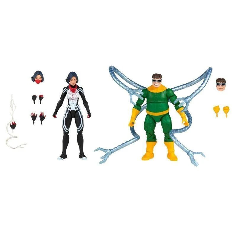 [In-Stock] Hasbro Marvel Legends Series Silk and Doctor Octopus 2-Pack-Set 15cm Nice Collectible Anime Figure Model Toys