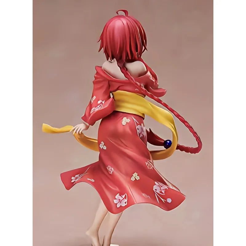 Japanese Kimono Black Kawaii Anime Figurine Bathing Robe Anime Pretty Girl Model Box Set