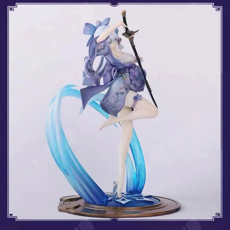 New Genshin Impact Anime Game Peripherals Kamisato Ayaka Princess Egret Pvc Model Anime Game Figure Simulation Gift For Holiday