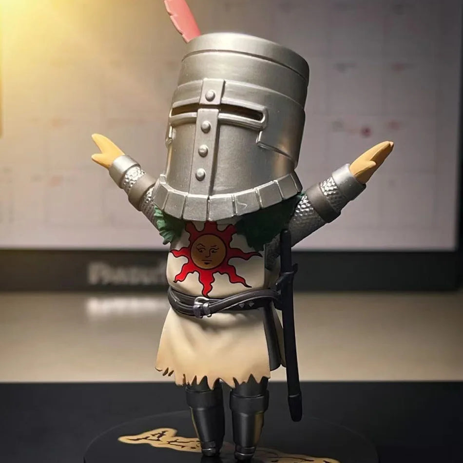 4pcs Q version Dark Souls Figure Set Fire Keeper Artorias Solaire Onion Knight Chibi Action Figure Collection Model Toys