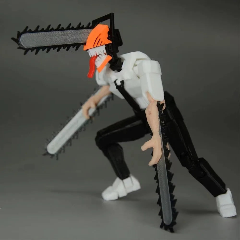 3D Printed Chainsaw Man Anime Multi-Jointed Shapeshift Character Toys Action Figures Mannequin Model Soldiers Ornaments Gifts