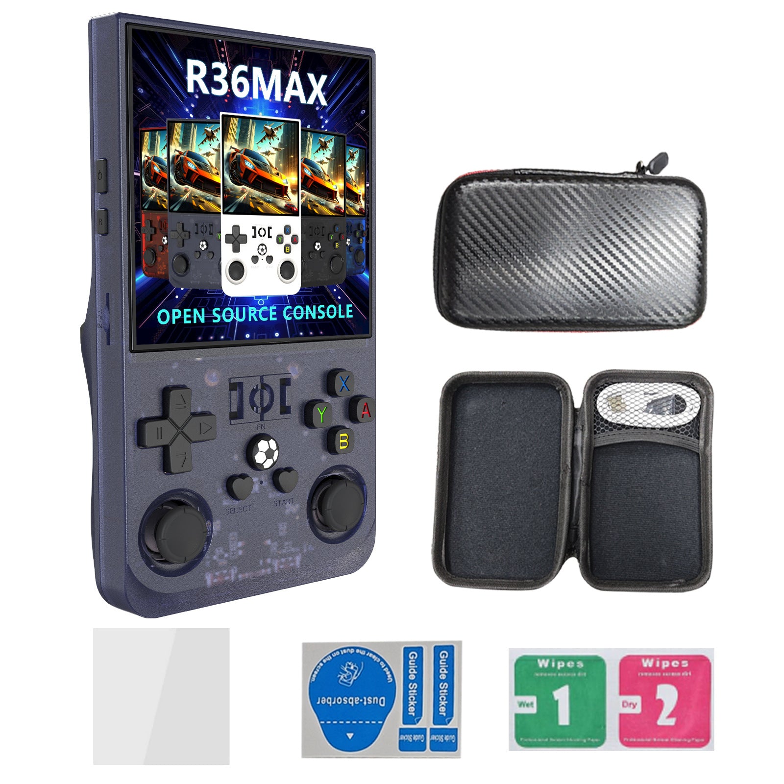 R36MAX Handheld Video Game Console 64G TF Card Pre-installed Game