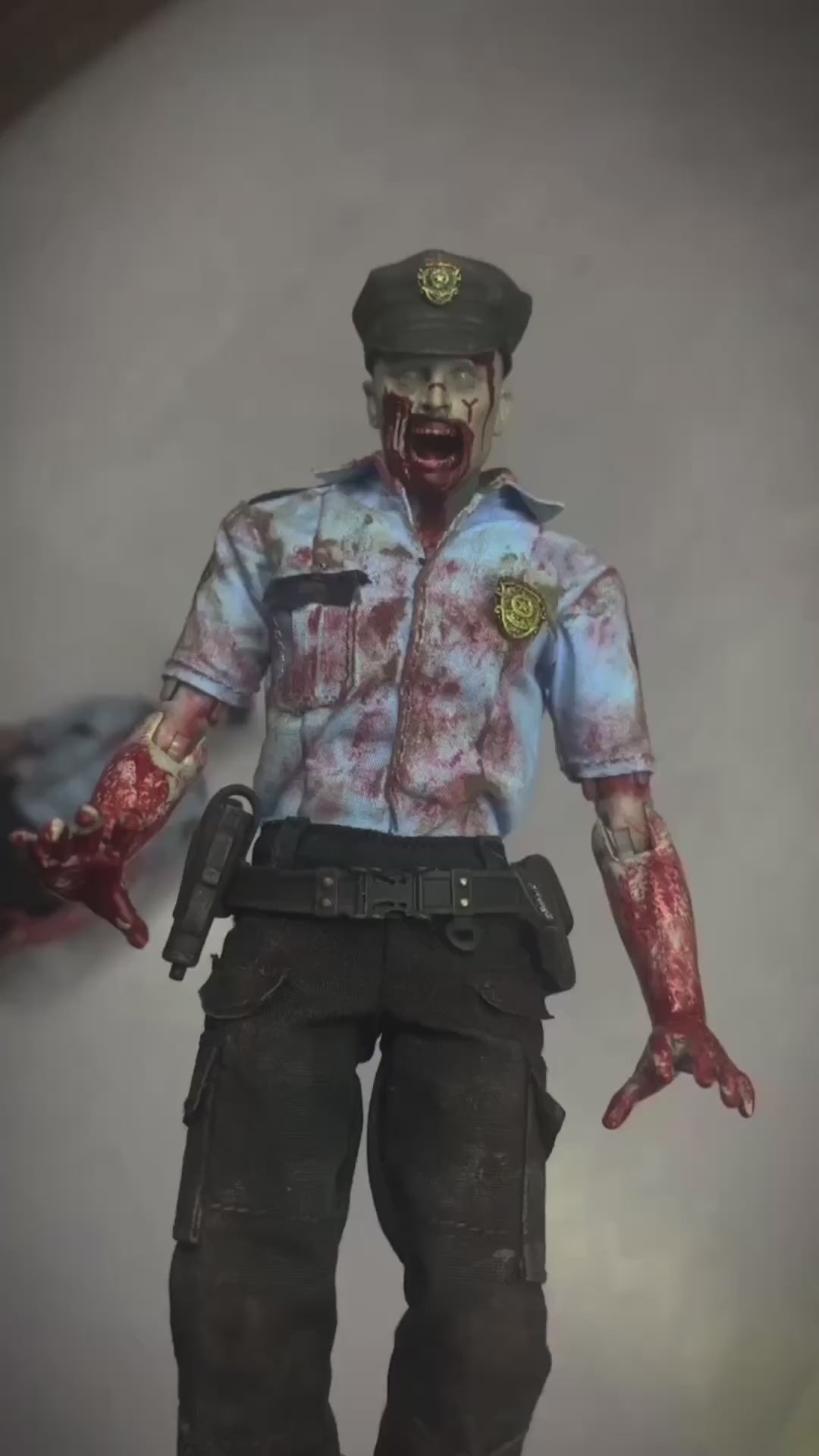 Resident Evil Zombie Police Zombie Patriot - Patriot Studio 1/12 Resident Evil Zombie Raccoon City Zombie Police, Angry One (Open Mouth)