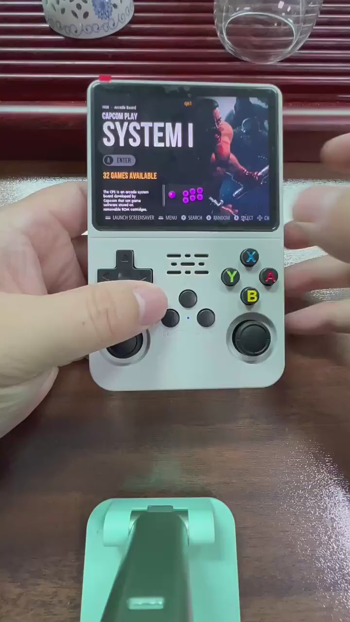 R36s Handheld Game Console, 3.5 Inch IPS Screen Retro Handheld Game Console with 64g TF