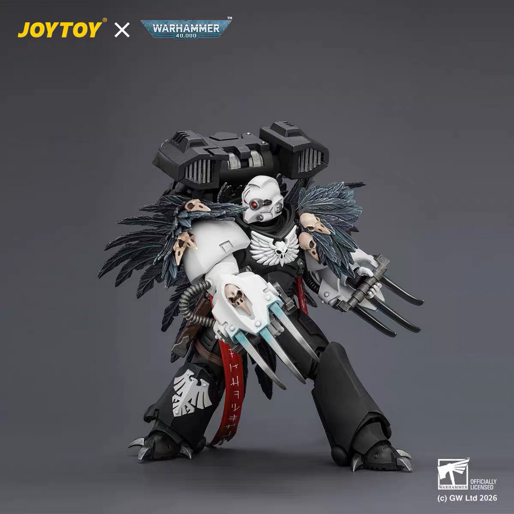 JoyToy Warhammer 40K Raven Guard Chapter Master Kayvaan Shrike 1:18 Scale Articulated Figure