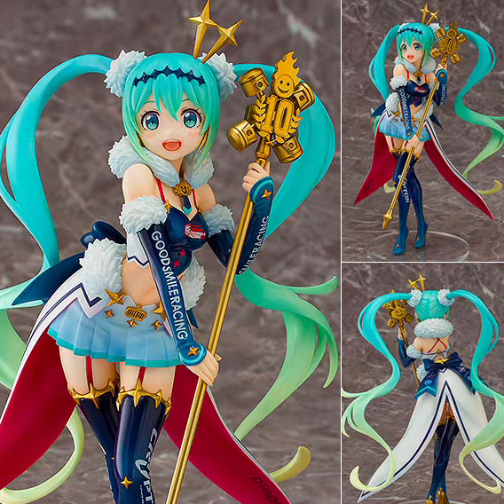 Aquamarine Hatsune Miku Racing 2018 Challenging to the TOP Japanese Figures