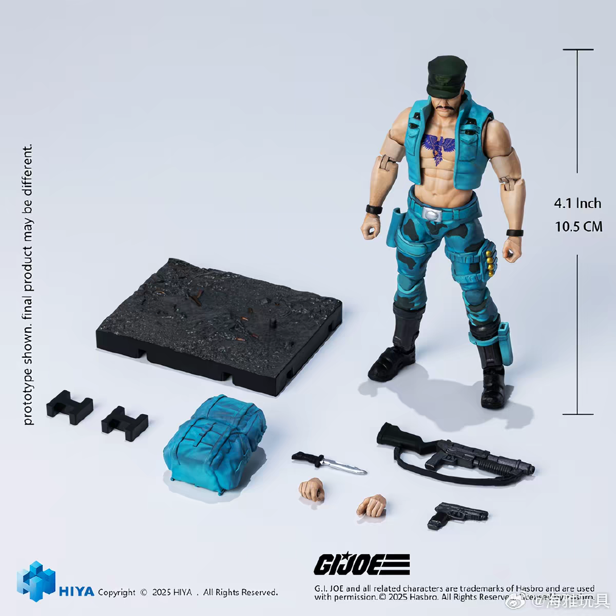 HIYA 1/18 G.I. Joe Roadblock (Marine Corps Version) Articulated Figure