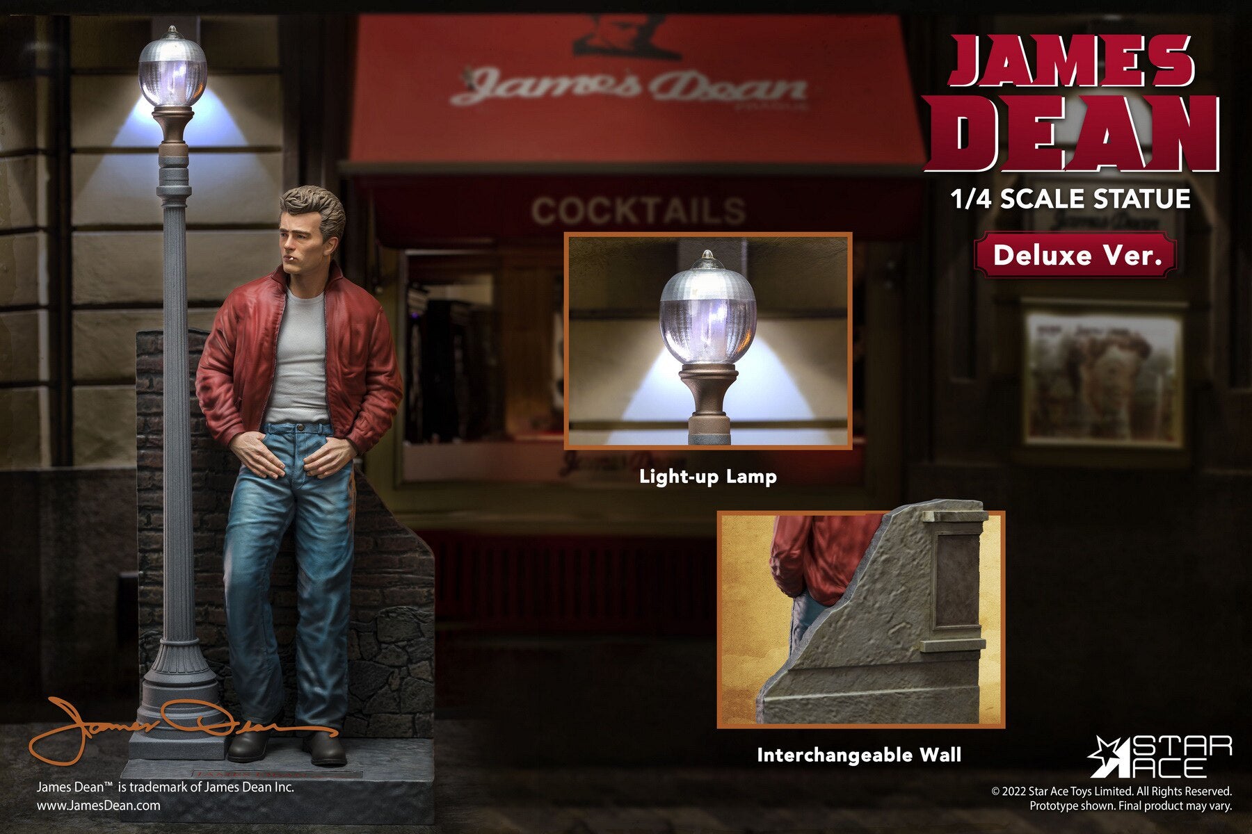 STAR ACE Toys 1/4 James Dean Statue Figure SA4007/4008