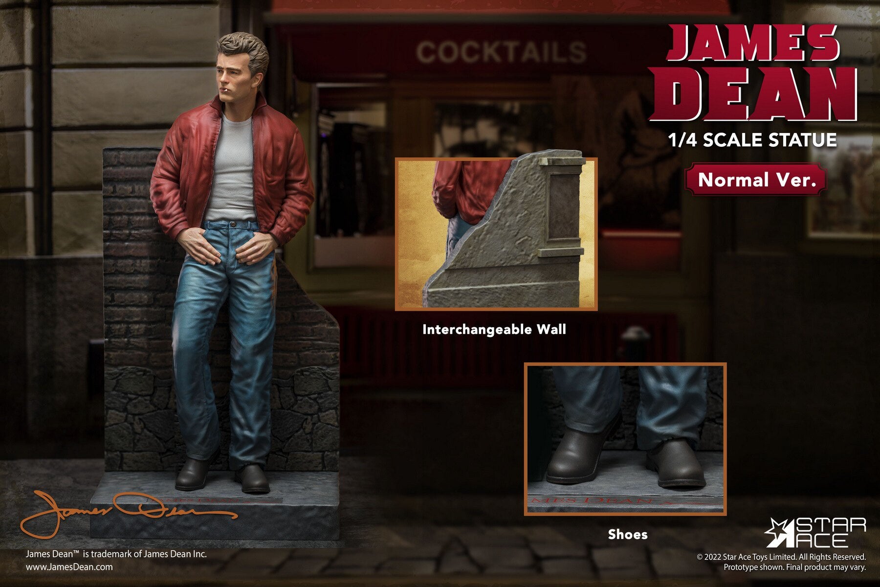 STAR ACE Toys 1/4 James Dean Statue Figure SA4007/4008