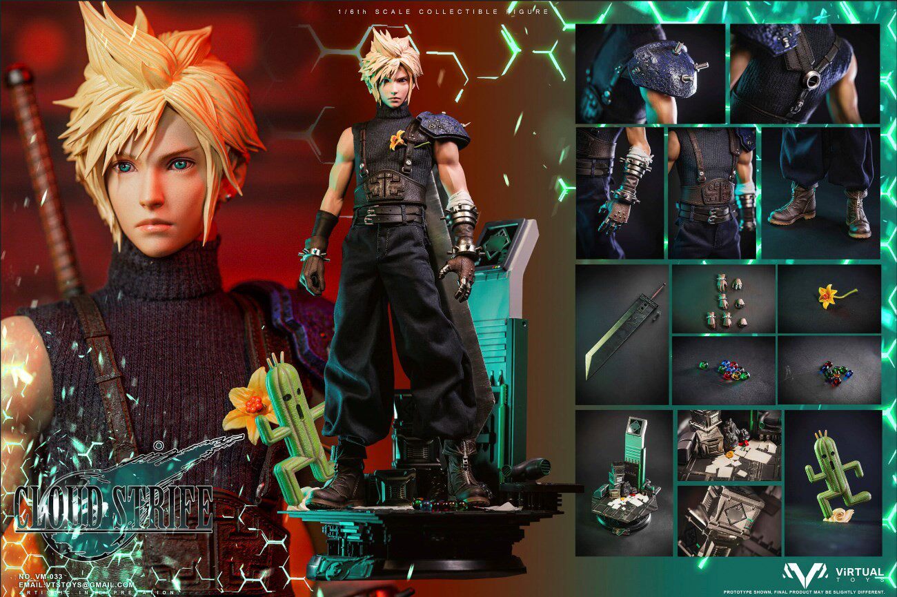 VTSTOYS 1/6 Original Warrior Cloud, Final Fantasy Action Figure VM-033DX